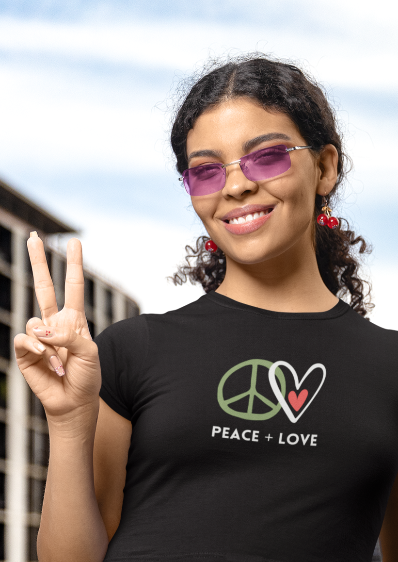 Peace + Love Women's Fashion Fit T-shirt