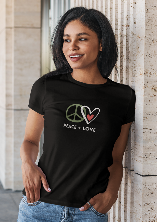 Peace + Love Women's Fashion Fit T-shirt