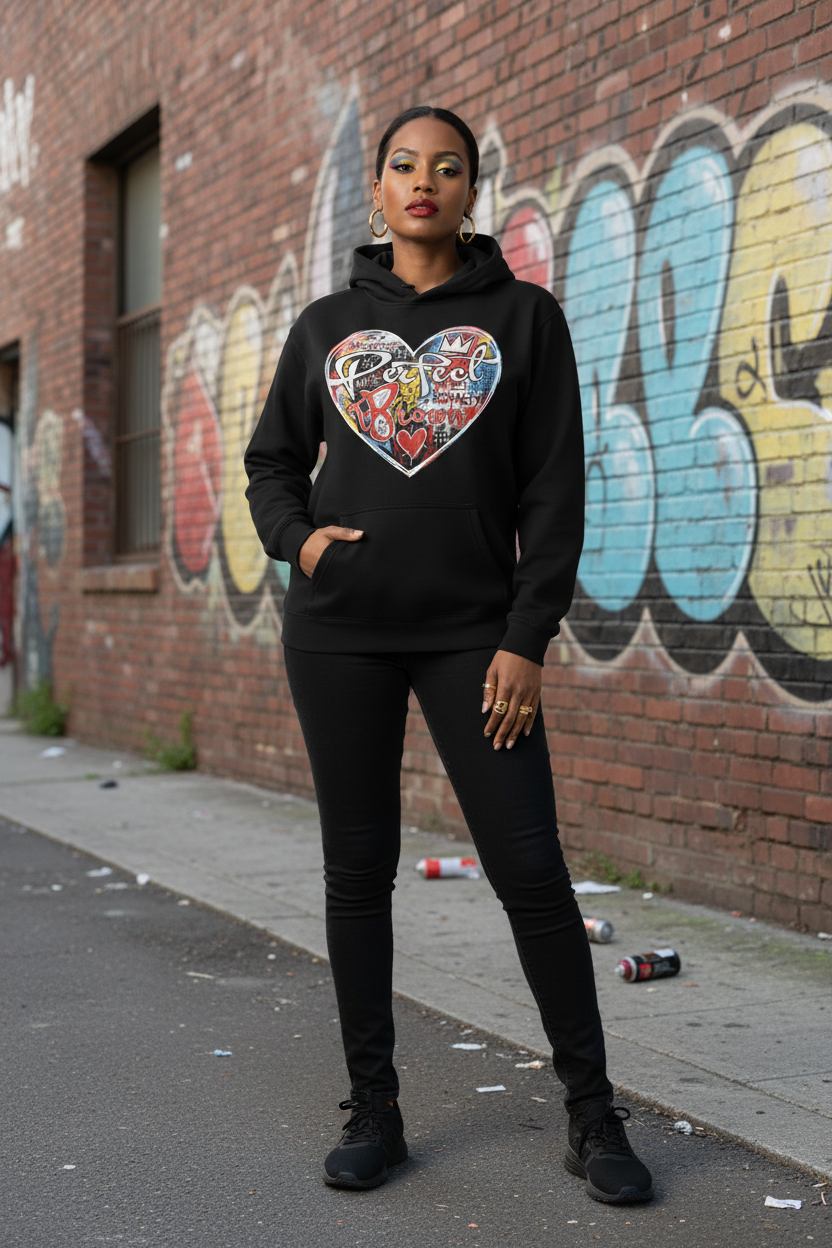 J.M.B Heart Logo - Relaxed Fit Hoodie