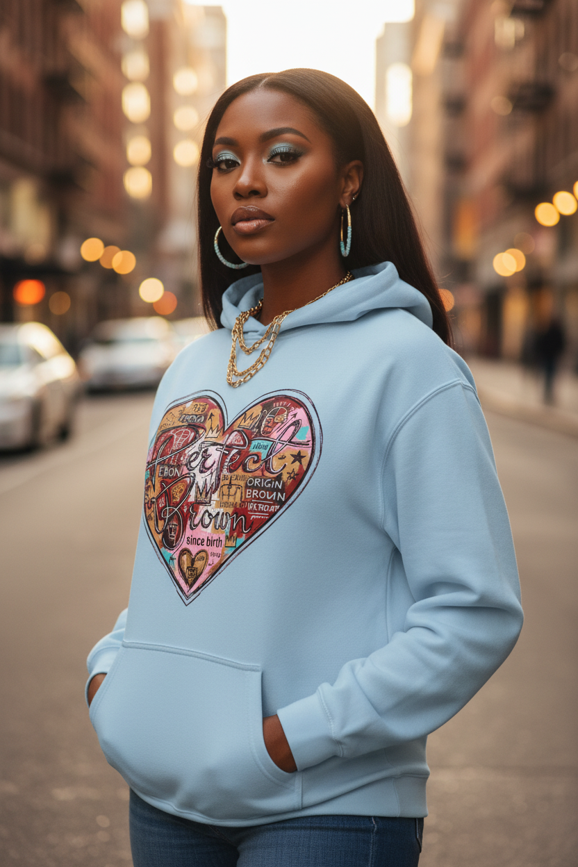 J.M.B #3 Heart Logo - Relaxed Fit Hoodie