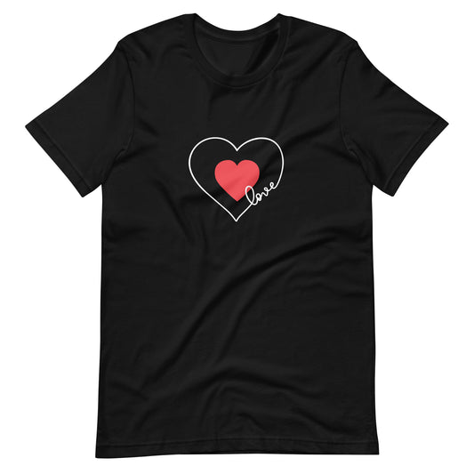 Heart and Love Adult T-shirt