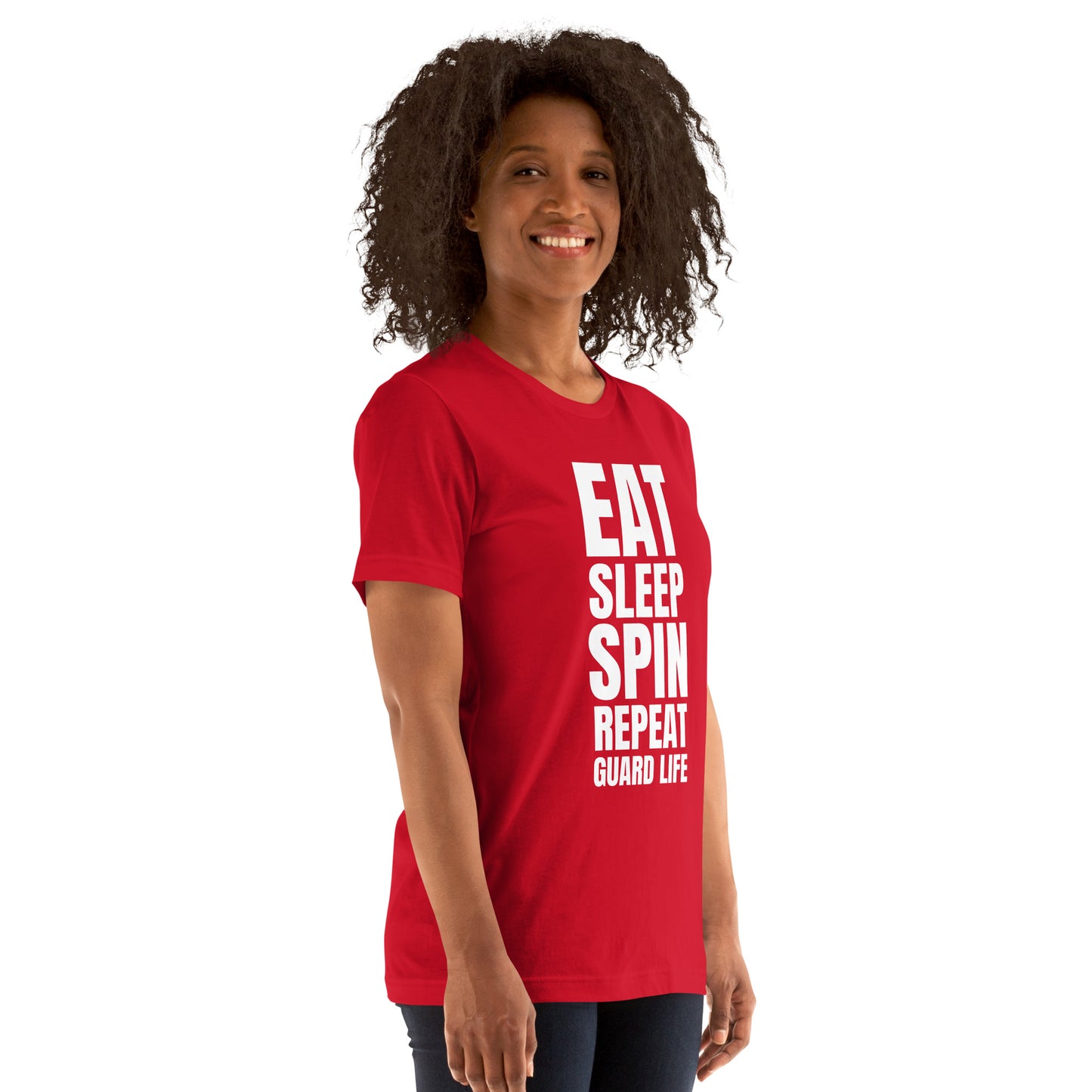 EAT. SLEEP. SPIN. REPEAT (Color Guard) Adult T-Shirt