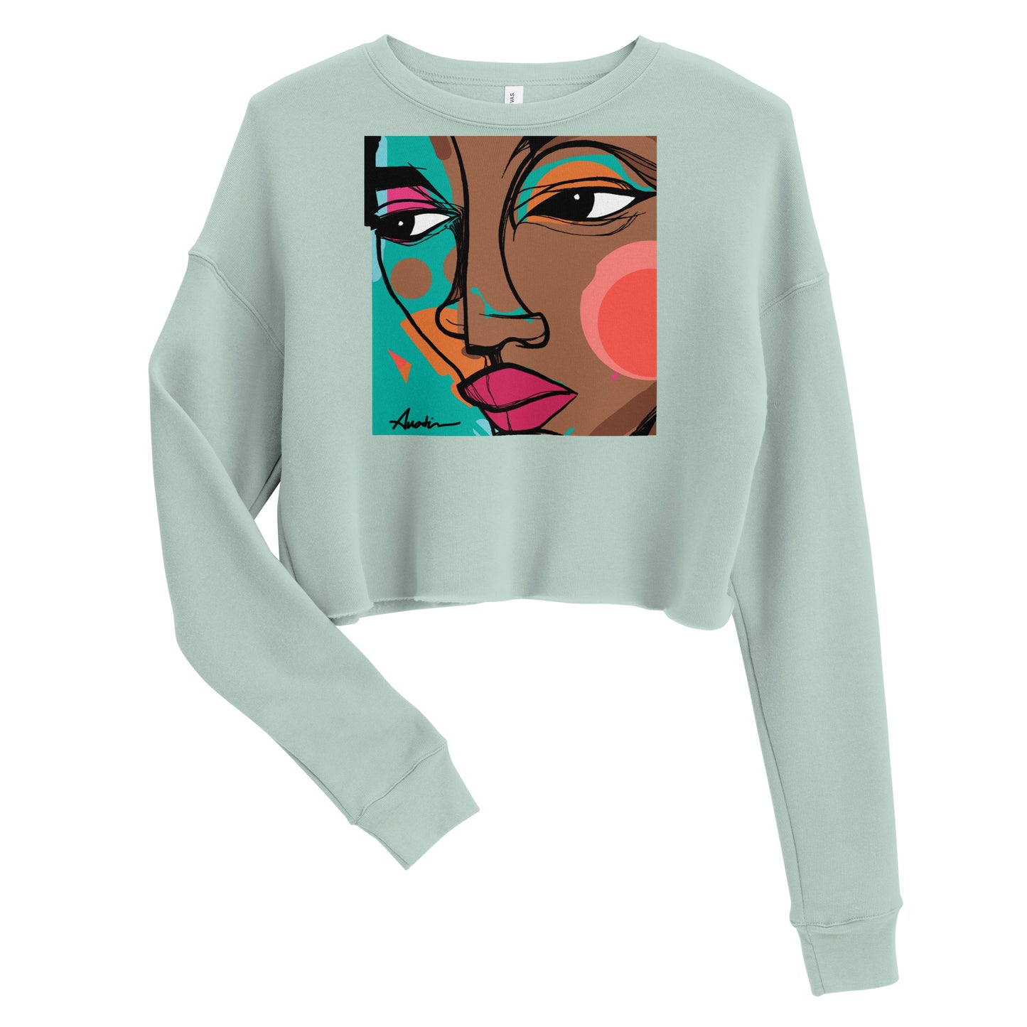Face 5 Crop Sweatshirt