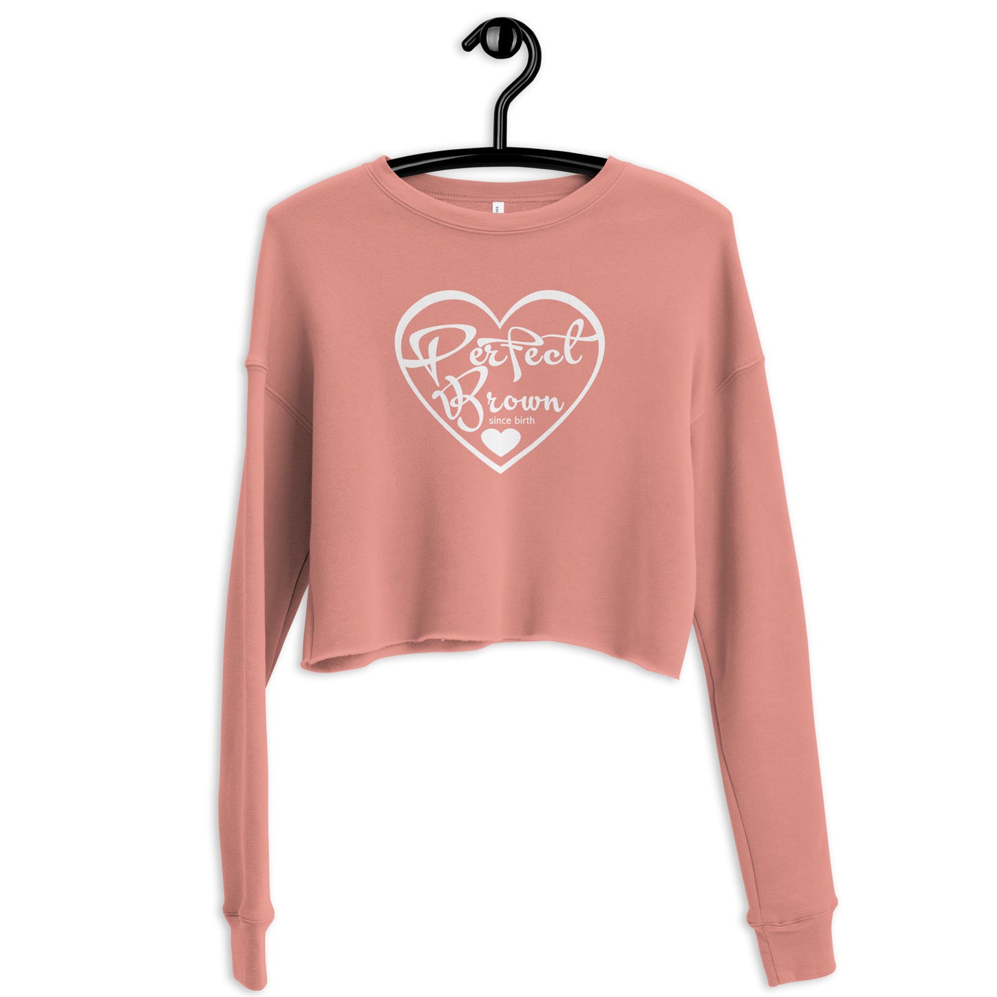 Perfect Brown Logo Crop Sweatshirt