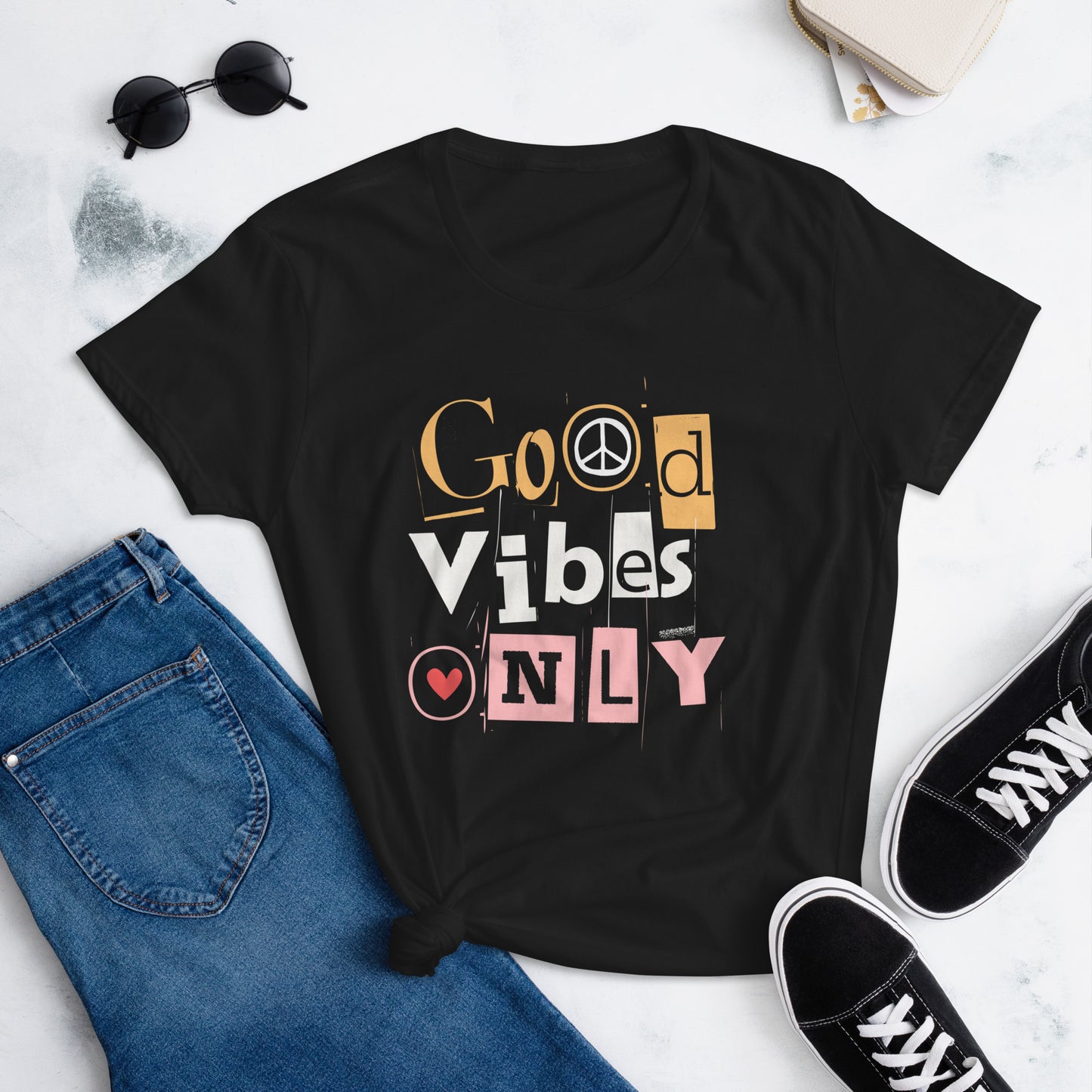 Good Vibes Only Women's Fashion Fit T-shirt