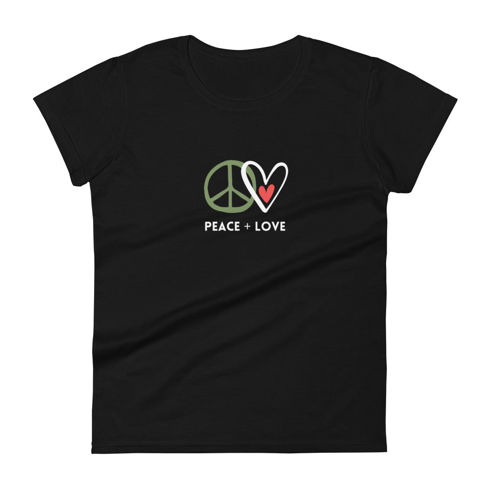 Peace + Love Women's Fashion Fit T-shirt