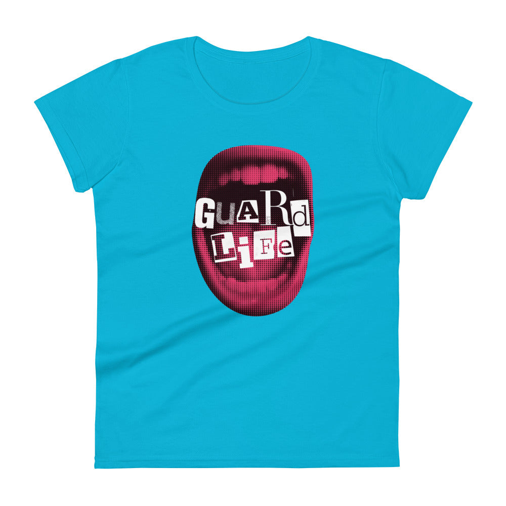 Guard Life (Red Lips Scream) Women's Fashion Fit T-shirt