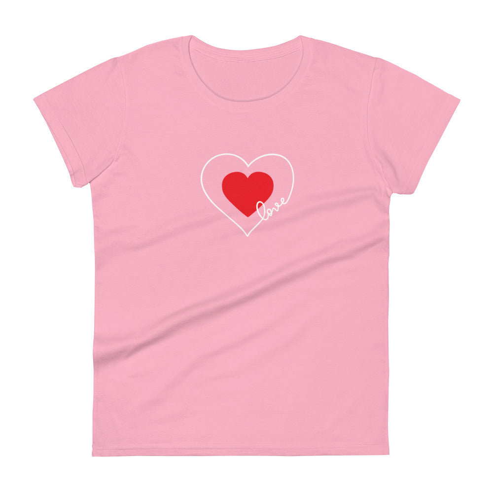 Heart and Love Women's Fashion Fit T-shirt