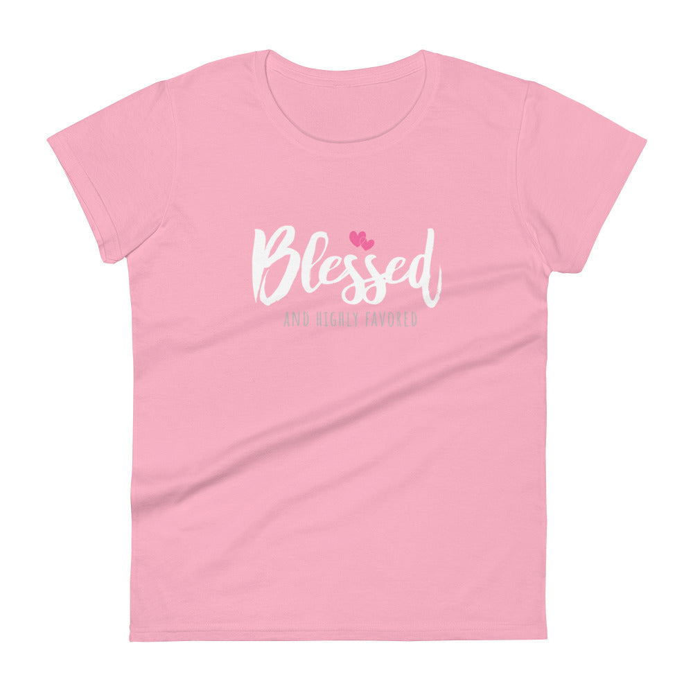 Blessed and Highly Favored Women's Fashion Fit T-shirt
