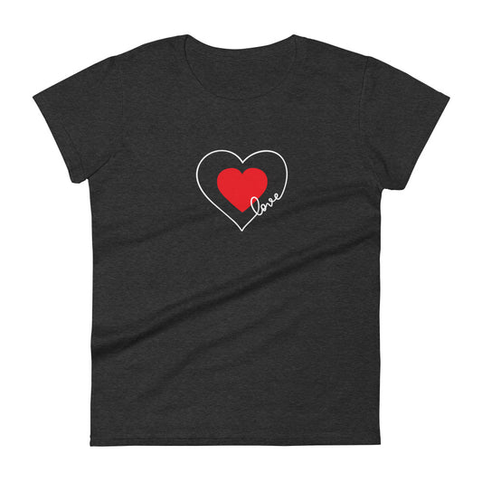 Heart and Love Women's Fashion Fit T-shirt