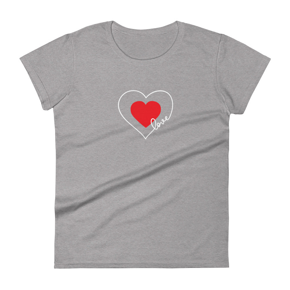 Heart and Love Women's Fashion Fit T-shirt