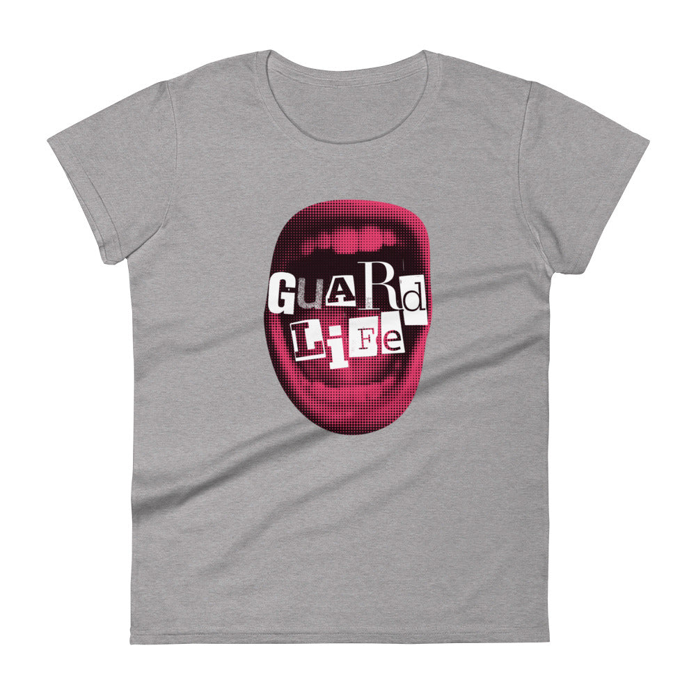 Guard Life (Red Lips Scream) Women's Fashion Fit T-shirt