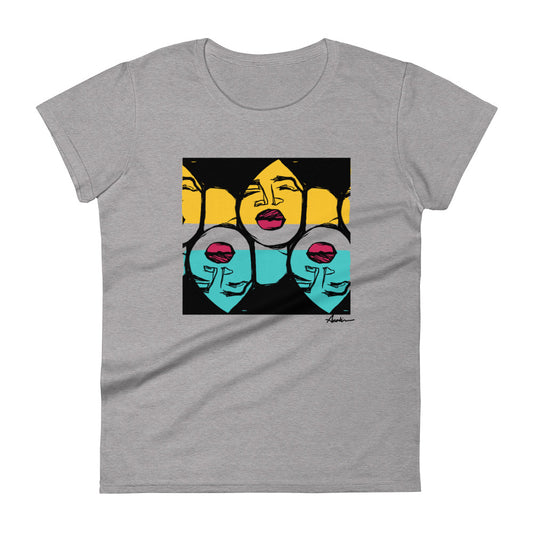 Lips (Triplets) Women's Fashion Fit T-shirt