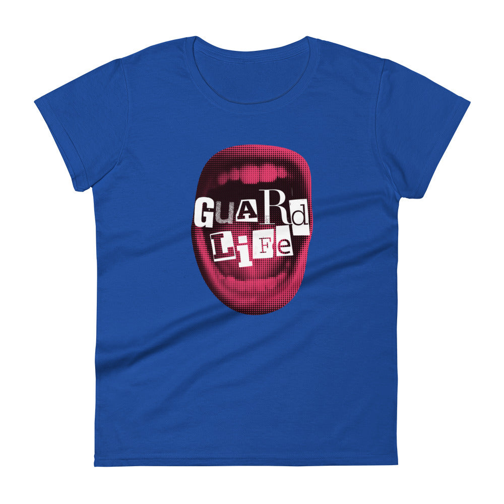 Guard Life (Red Lips Scream) Women's Fashion Fit T-shirt
