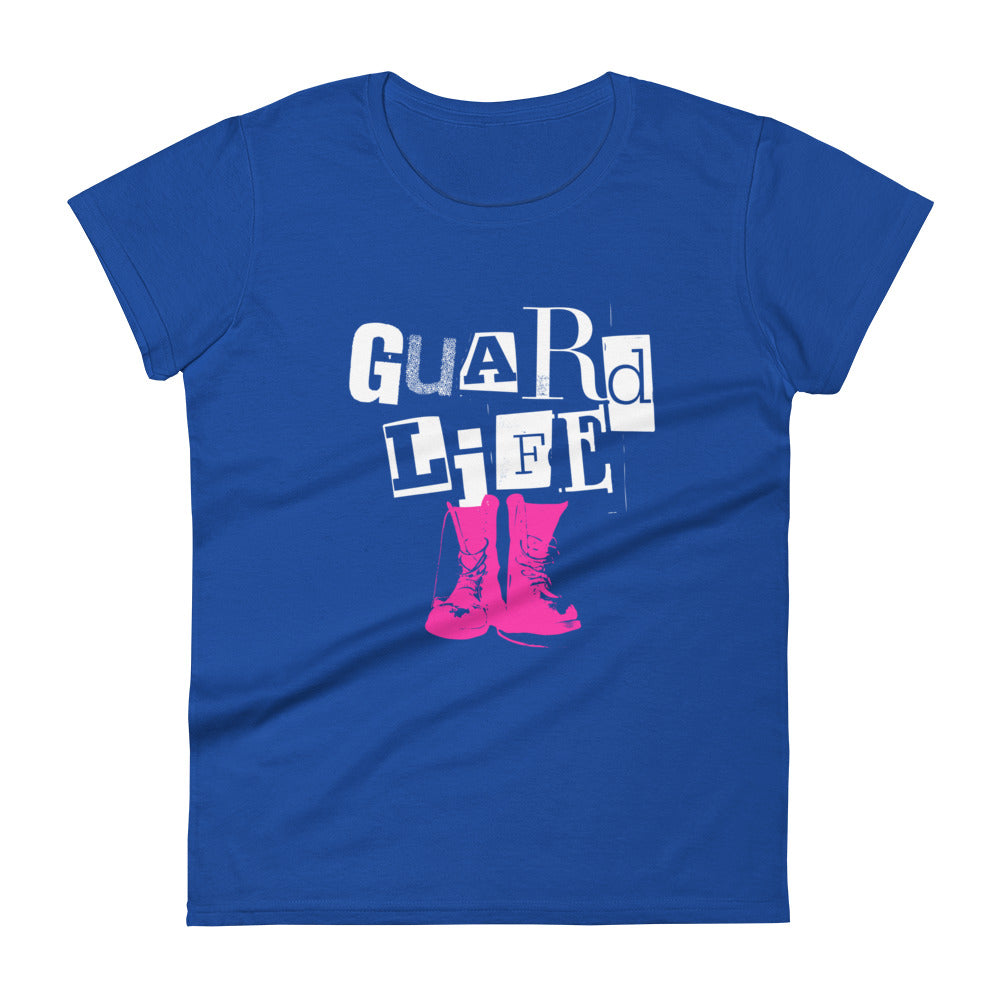GUARD LIFE (Pink Boots) Women's Fashion Fit T-shirt