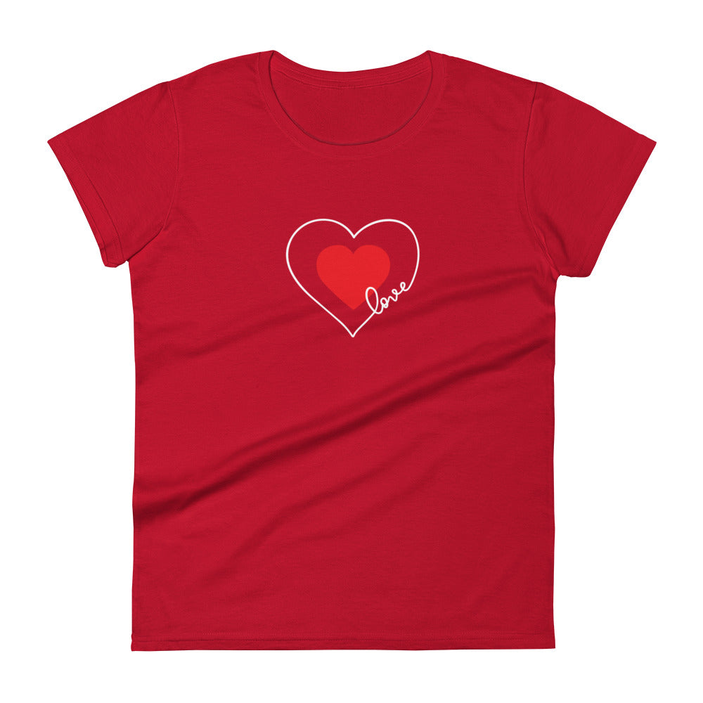 Heart and Love Women's Fashion Fit T-shirt