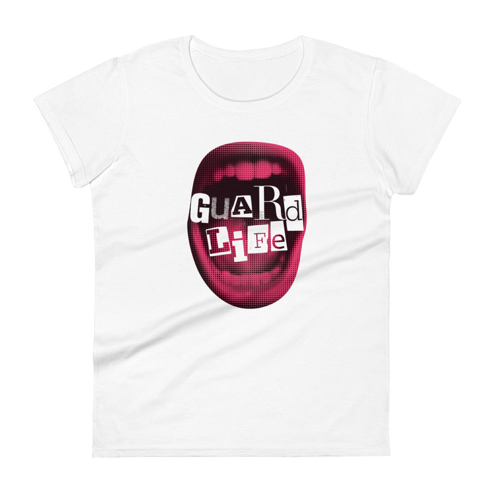 Guard Life (Red Lips Scream) Women's Fashion Fit T-shirt
