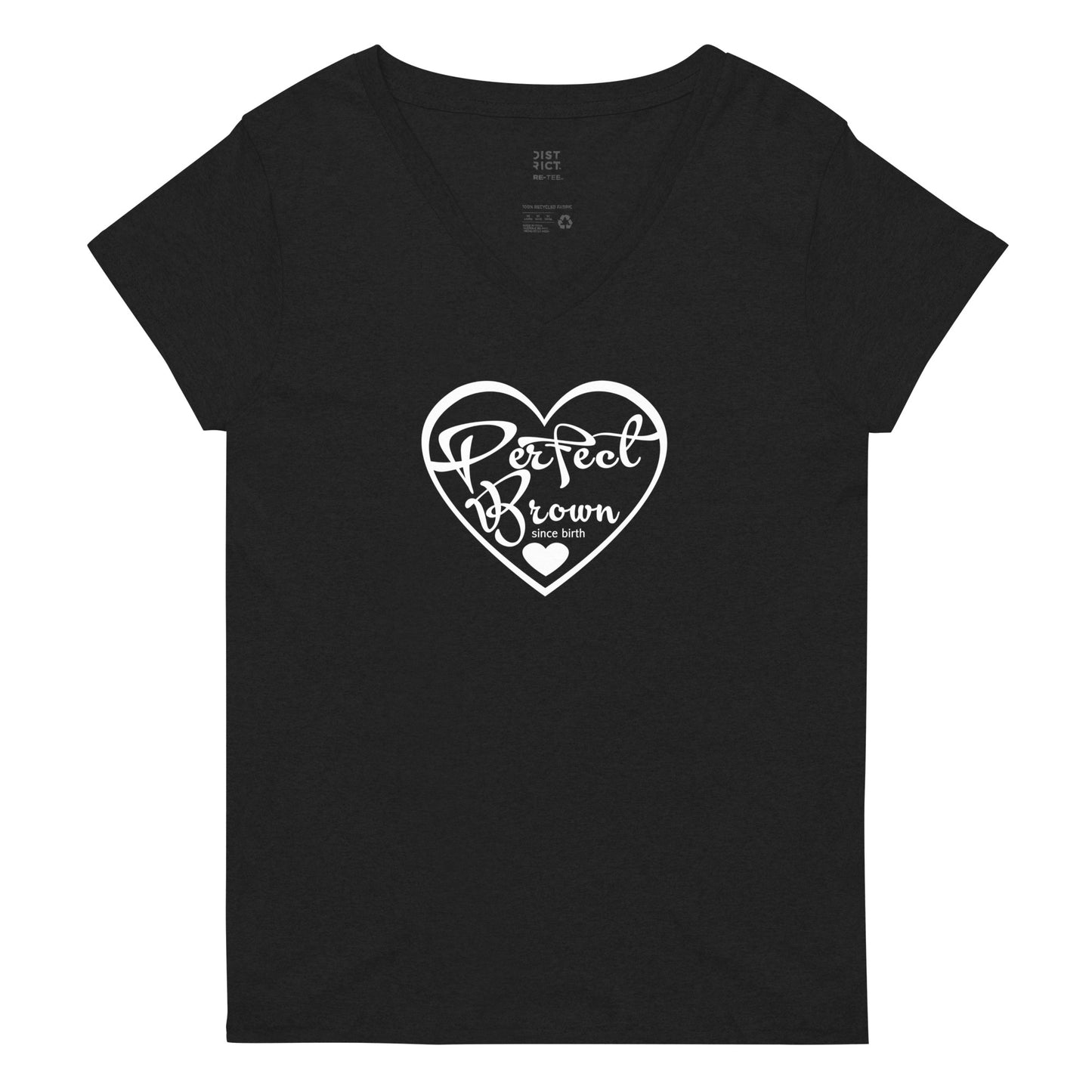 Perfect Brown Logo Women’s recycled v-neck t-shirt