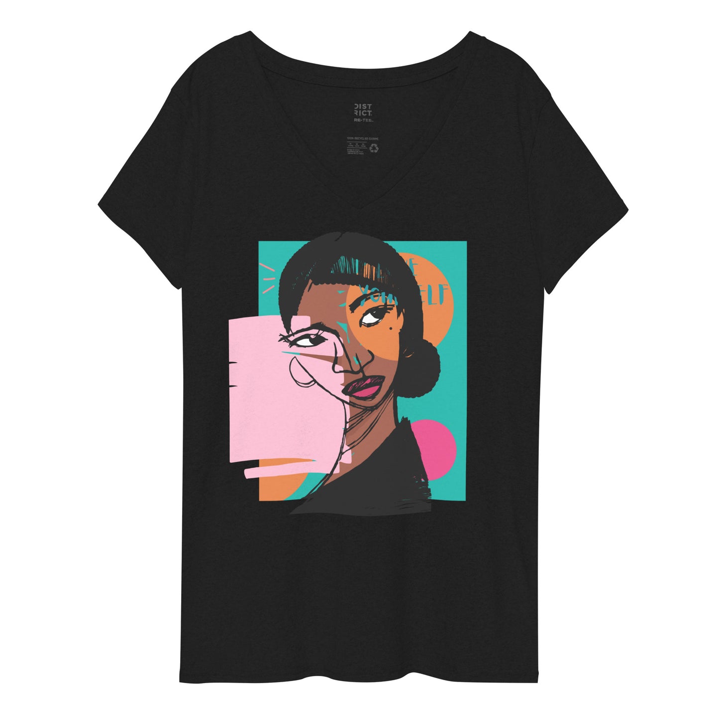 Orange Moon Women’s recycled v-neck t-shirt