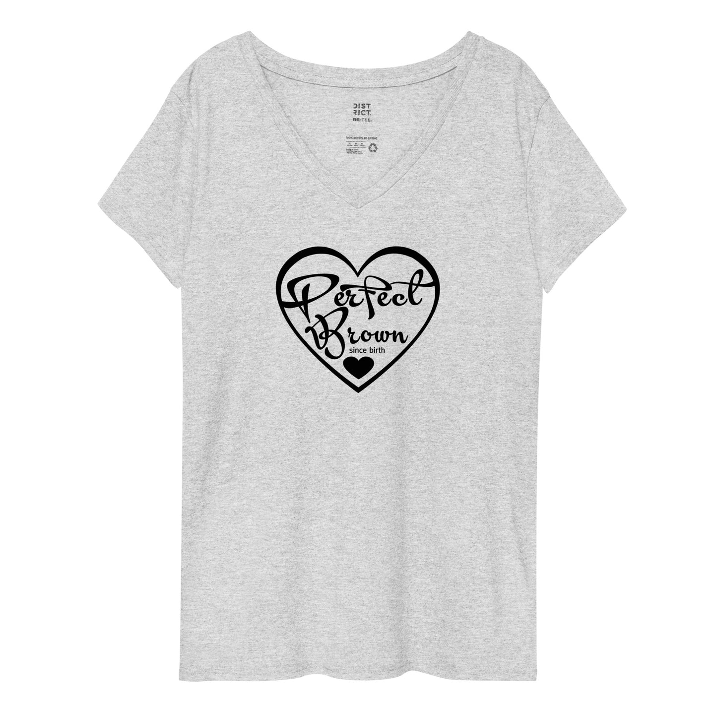 Perfect Brown Logo Women’s recycled v-neck t-shirt