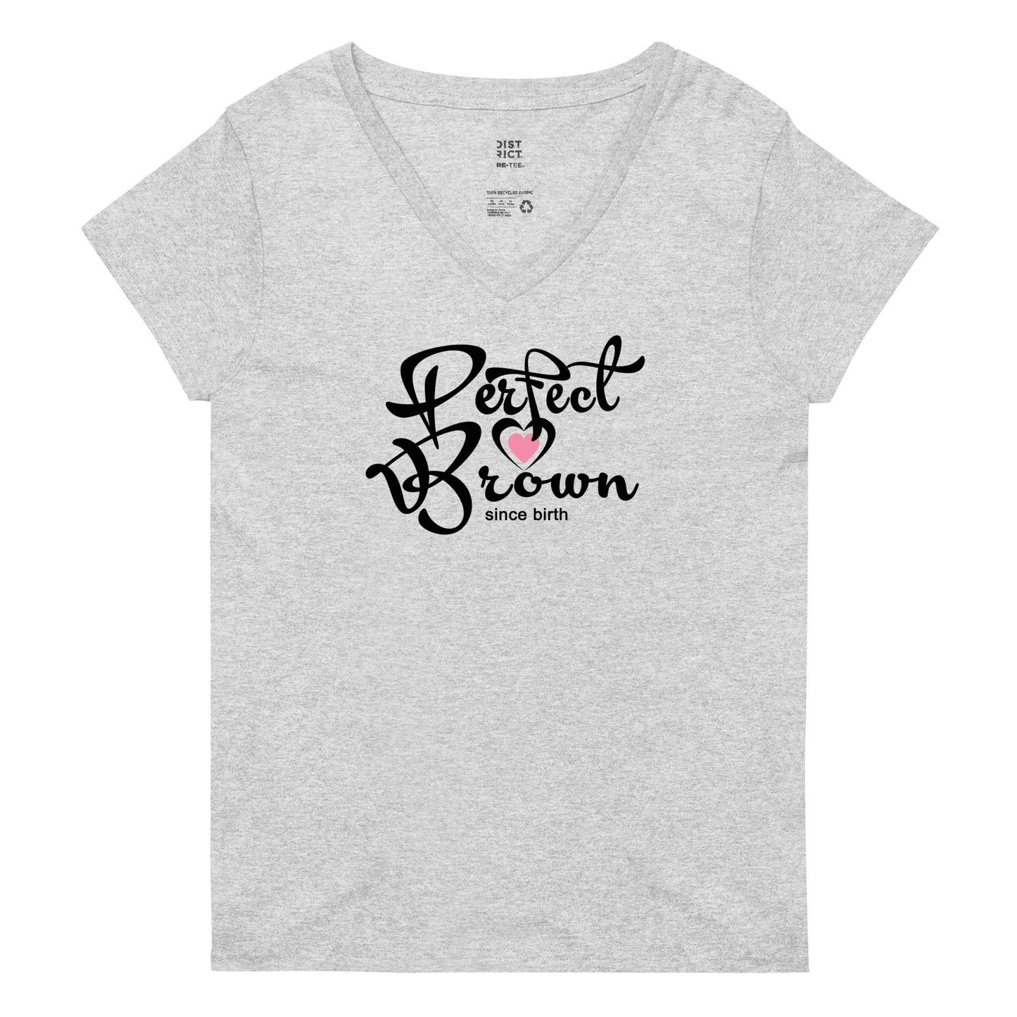 Perfect Brown Women’s recycled v-neck t-shirt
