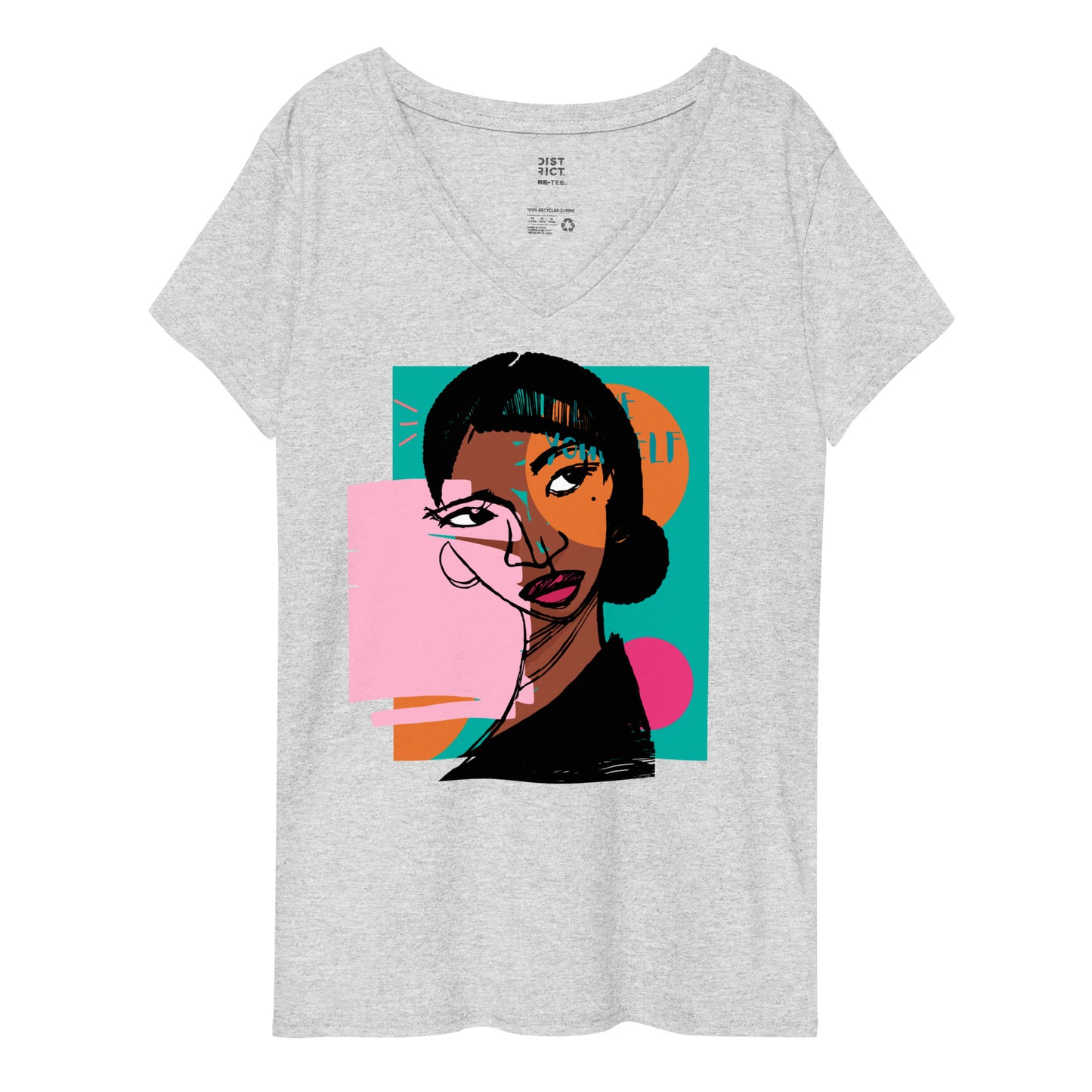 Orange Moon Women’s recycled v-neck t-shirt
