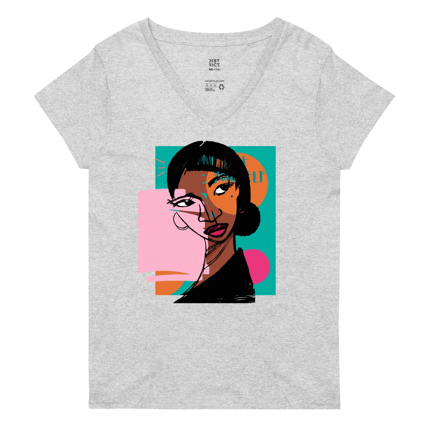 Orange Moon Women’s recycled v-neck t-shirt