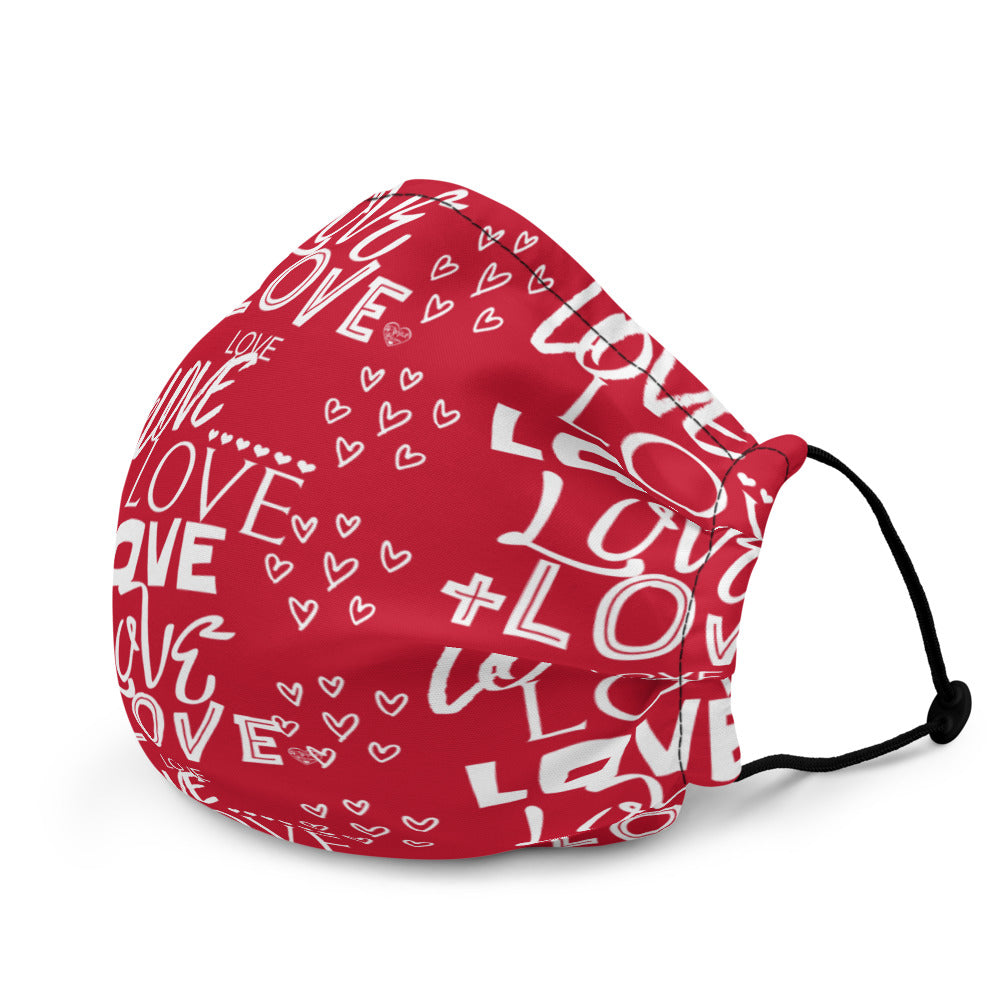 Lots of Love (Red) Premium face mask