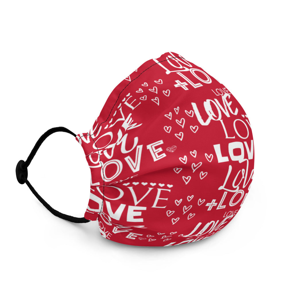 Lots of Love (Red) Premium face mask
