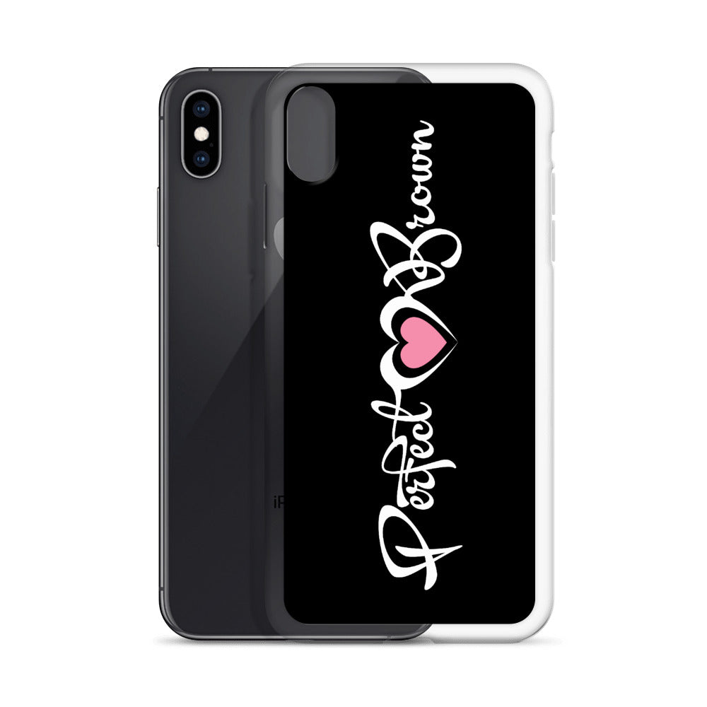 Perfect Brown (Signature) iPhone Case (Blk)