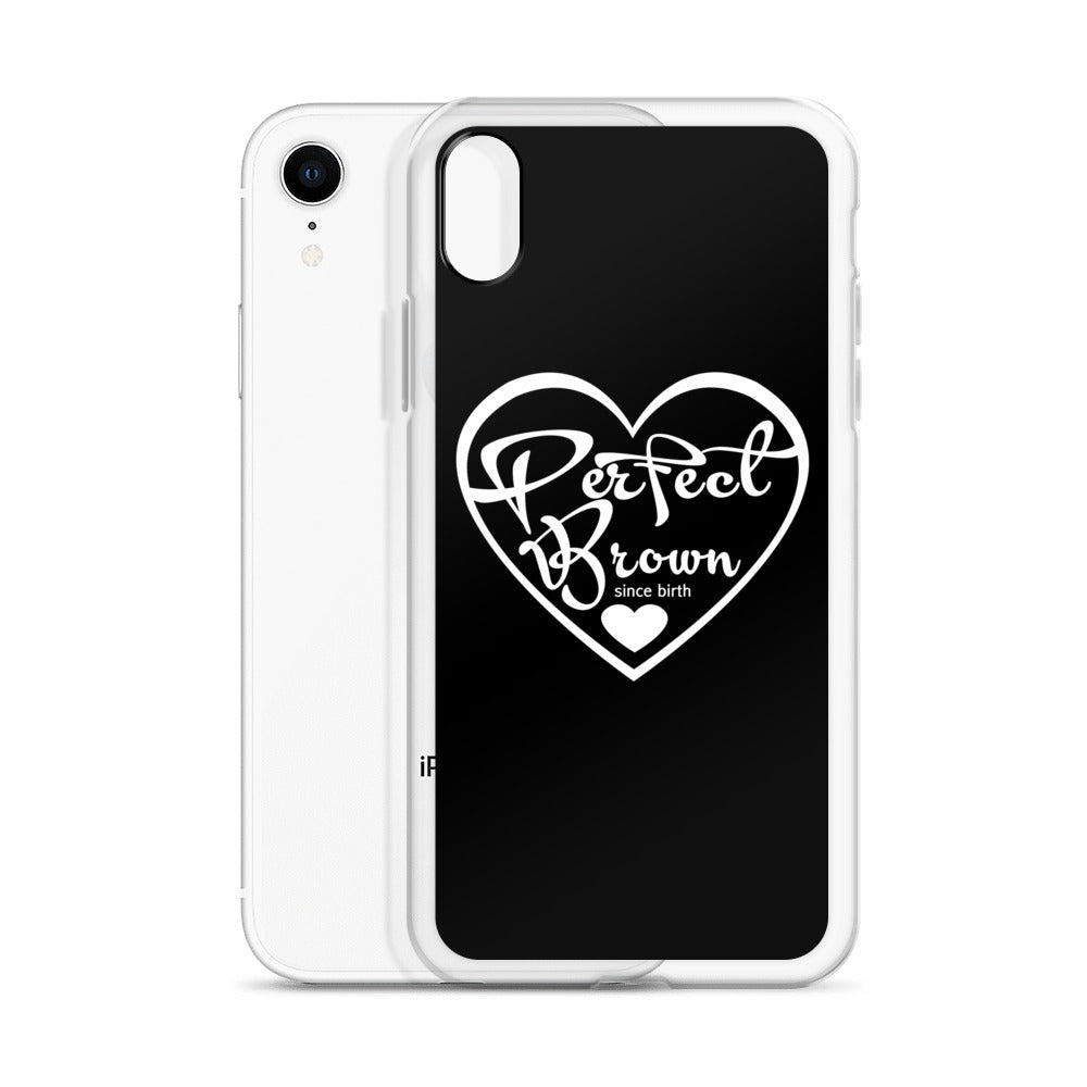 Perfect Brown Logo iPhone Case (Blk)