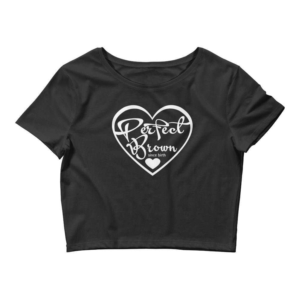 Perfect Brown Logo Girl’s Crop Tee