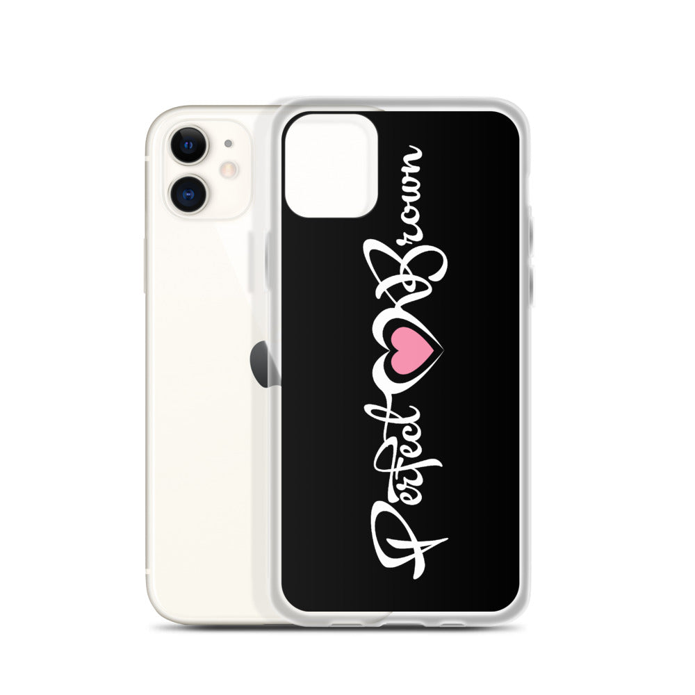 Perfect Brown (Signature) iPhone Case (Blk)
