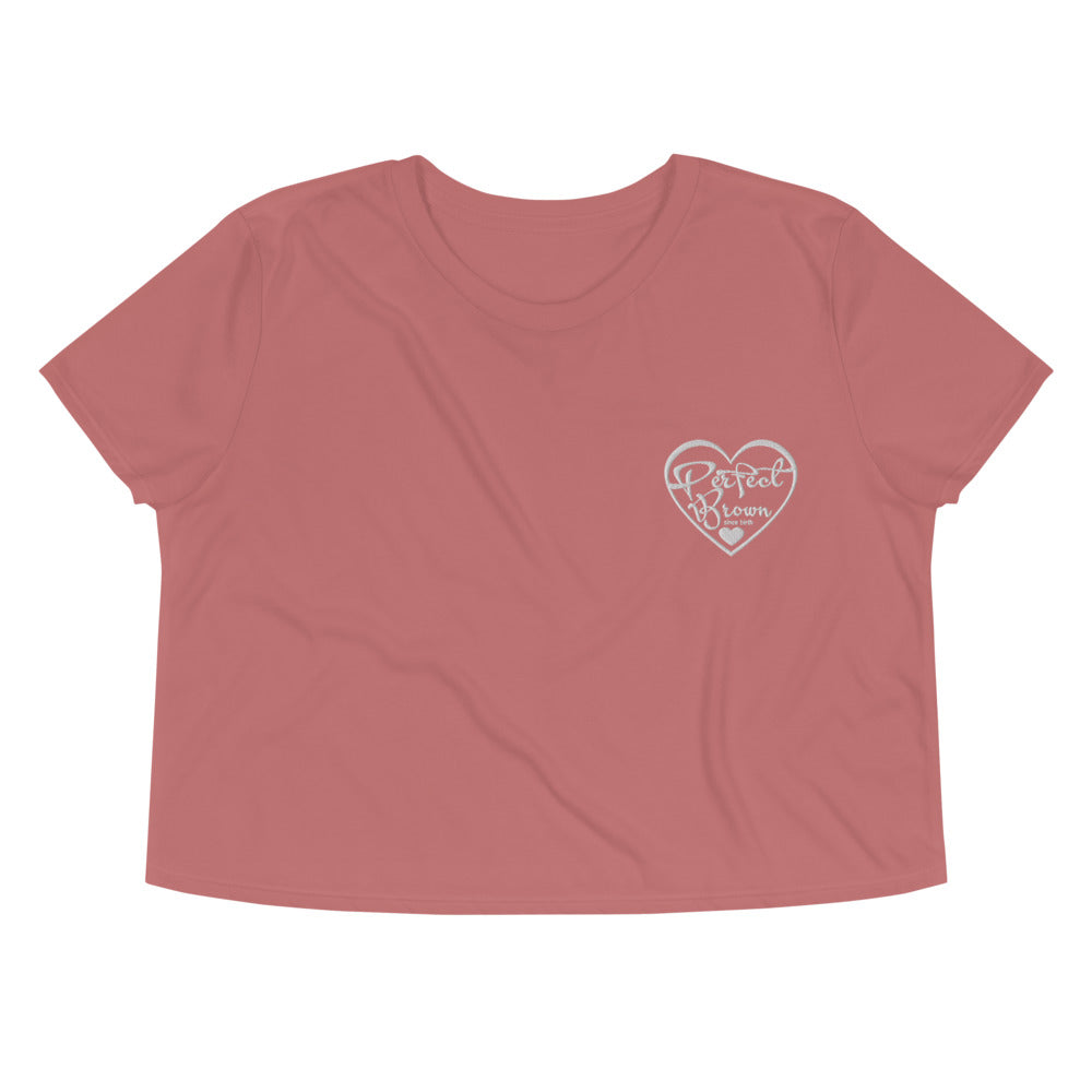 Perfect Brown Logo Crop Tee