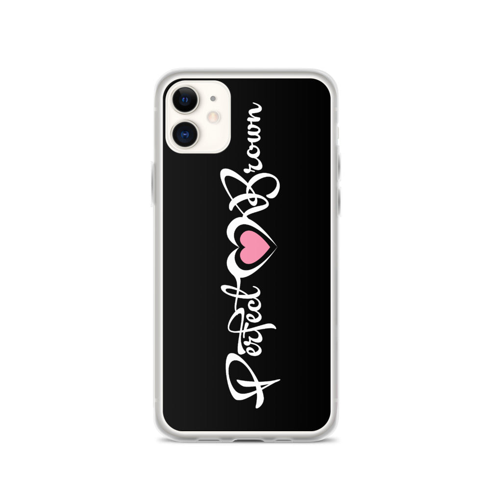 Perfect Brown (Signature) iPhone Case (Blk)