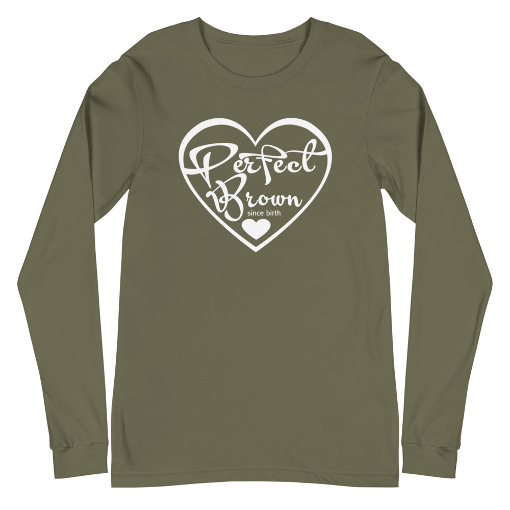 Perfect Brown Logo Unisex Long Sleeve Tee