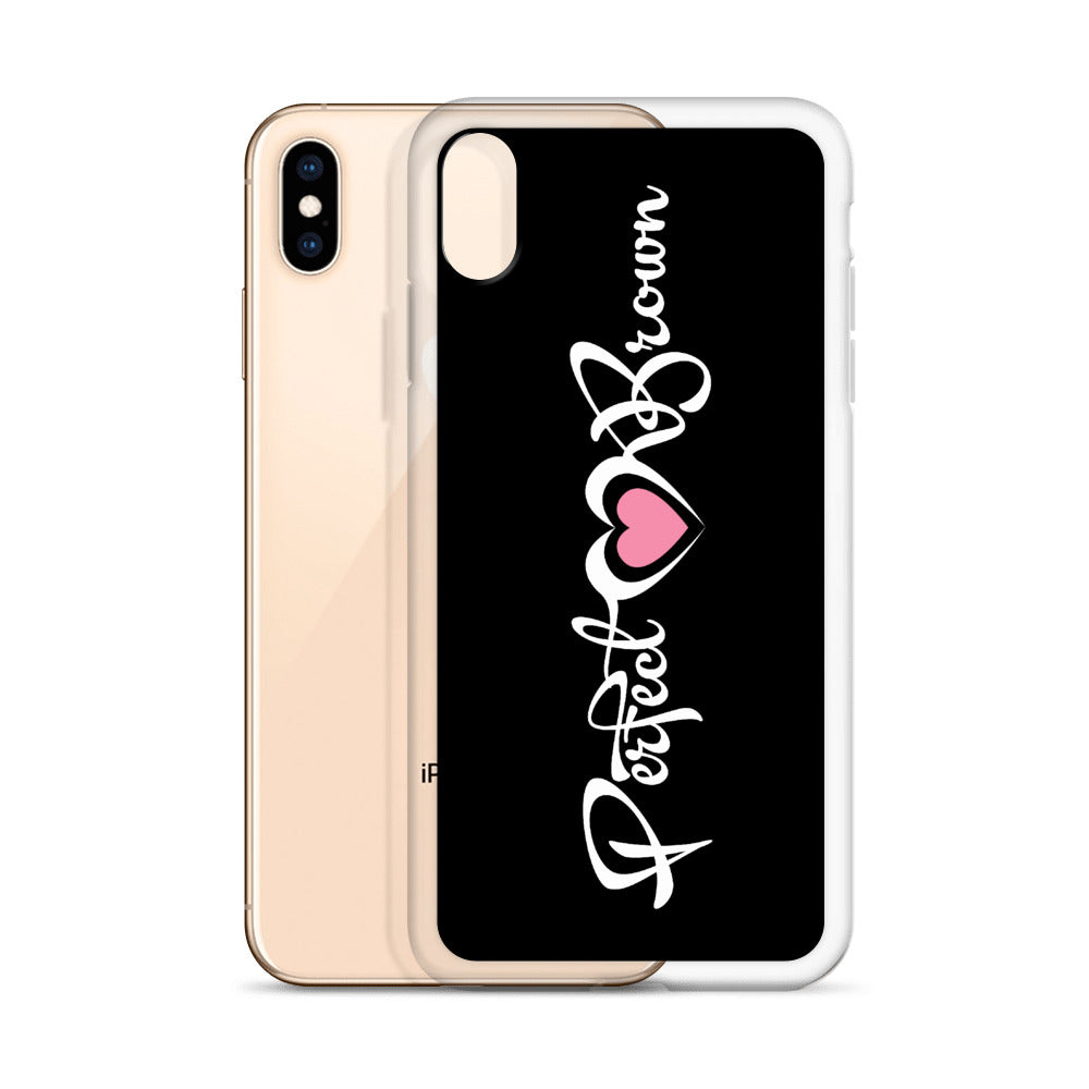 Perfect Brown (Signature) iPhone Case (Blk)