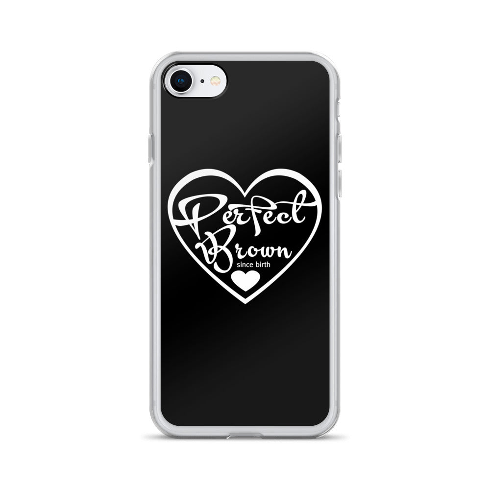 Perfect Brown Logo iPhone Case (Blk)