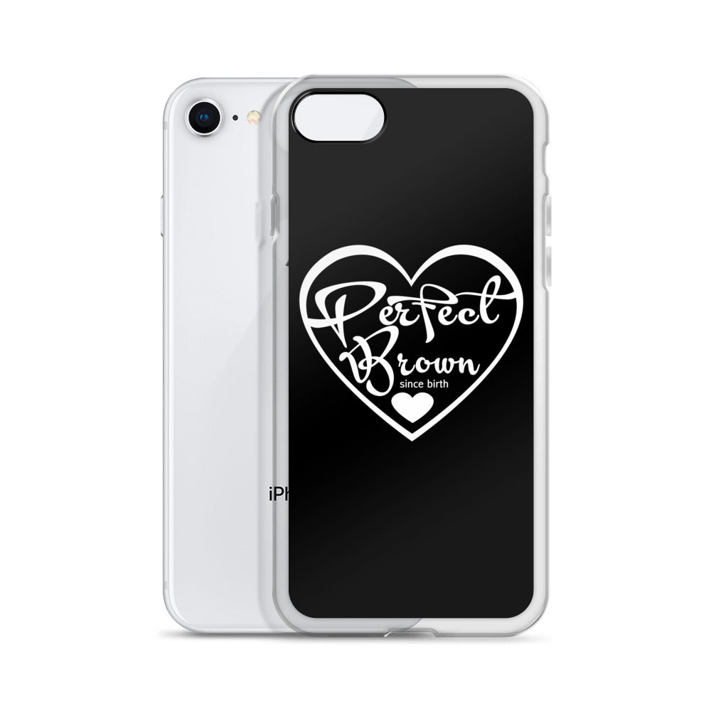 Perfect Brown Logo iPhone Case (Blk)