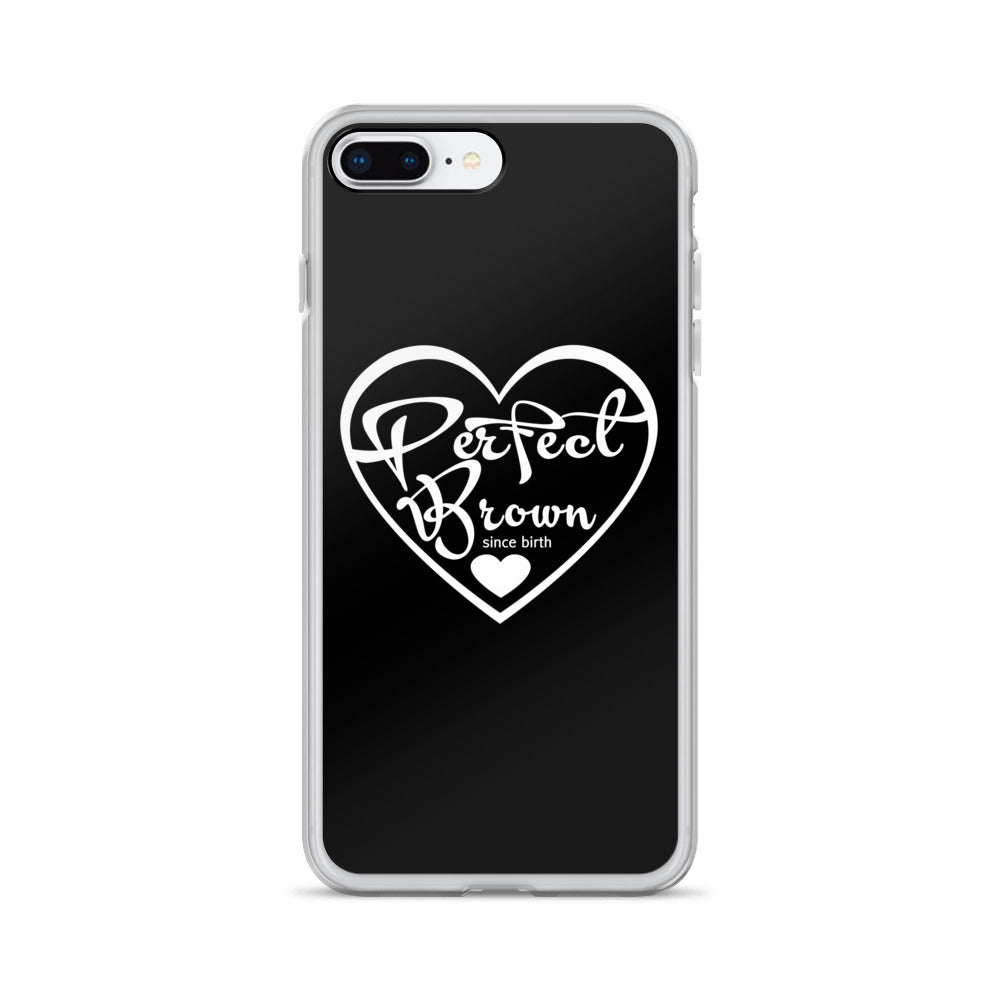 Perfect Brown Logo iPhone Case (Blk)
