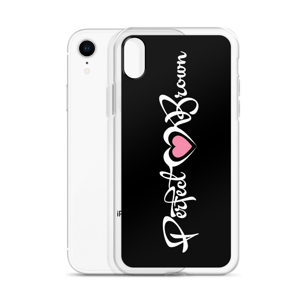 Perfect Brown (Signature) iPhone Case (Blk)