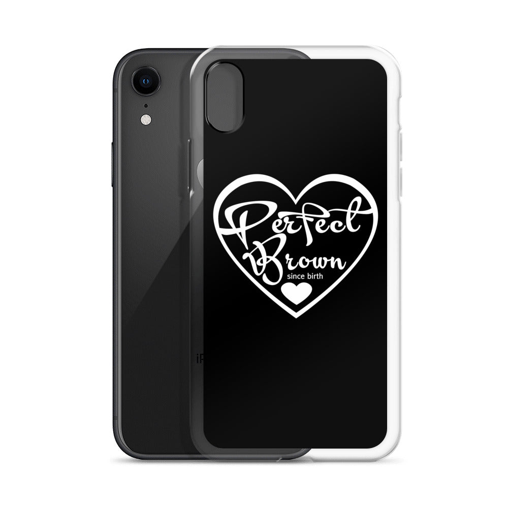 Perfect Brown Logo iPhone Case (Blk)