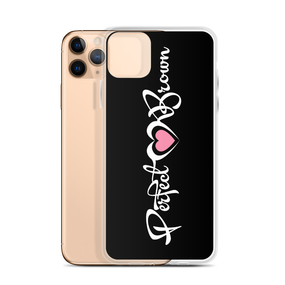 Perfect Brown (Signature) iPhone Case (Blk)