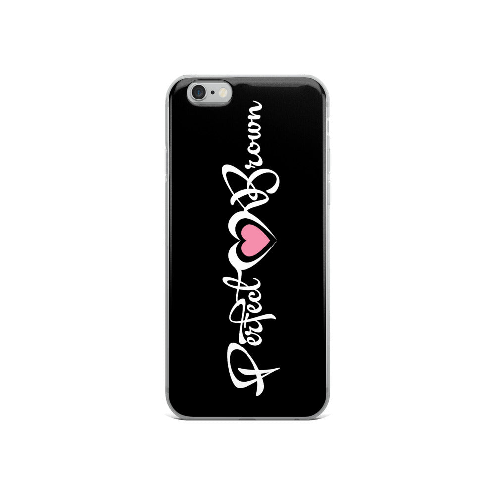 Perfect Brown (Signature) iPhone Case (Blk)