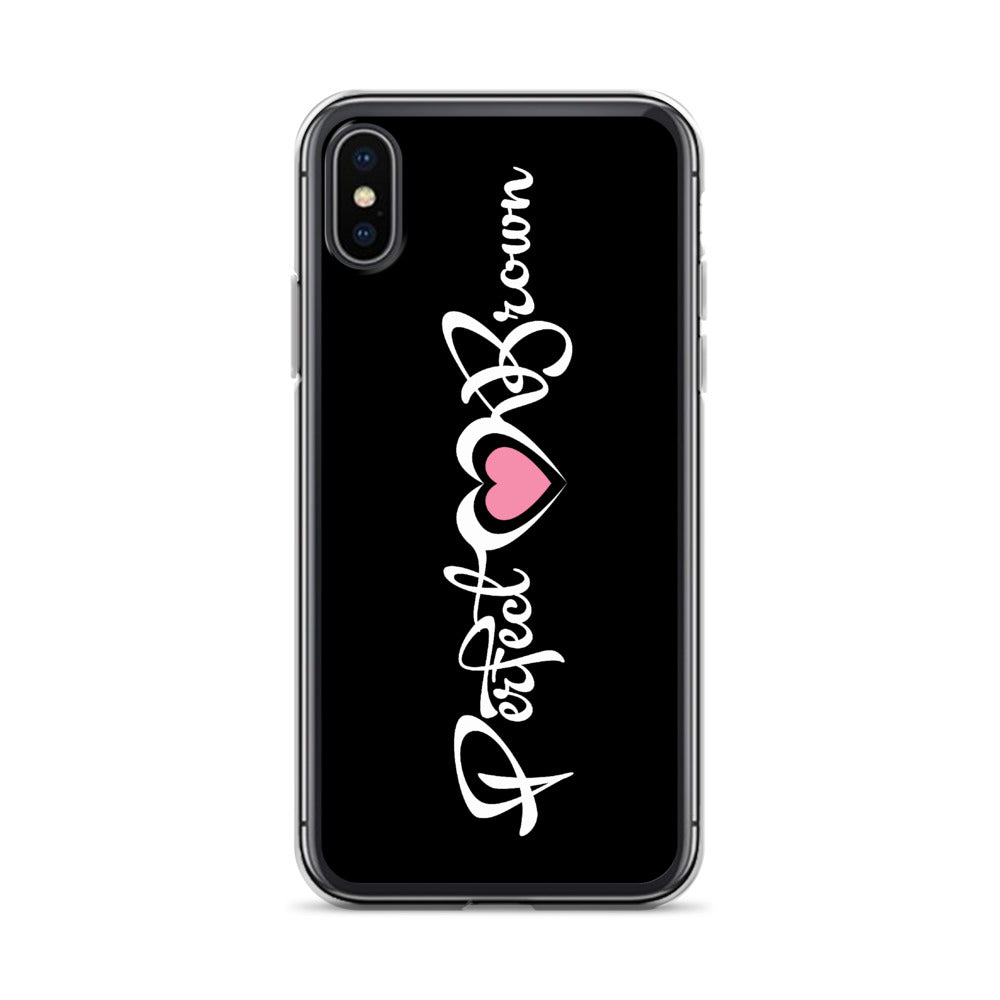 Perfect Brown (Signature) iPhone Case (Blk)