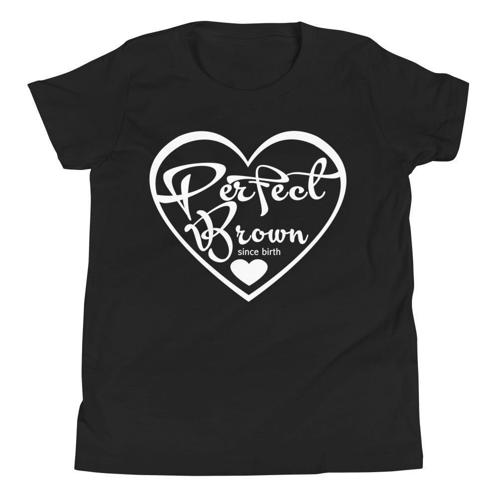 I am Perfect Brown (Logo) Girls T-Shirt