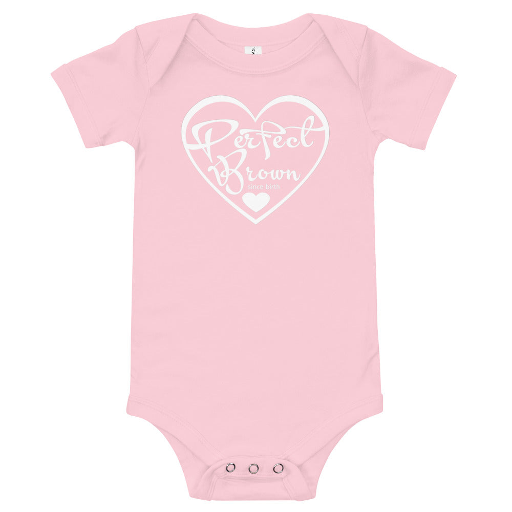 Perfect Brown Logo Infant Bodysuit *