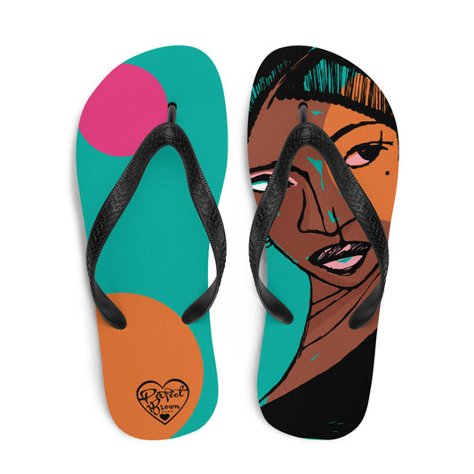 Orange Moon Flip-Flops