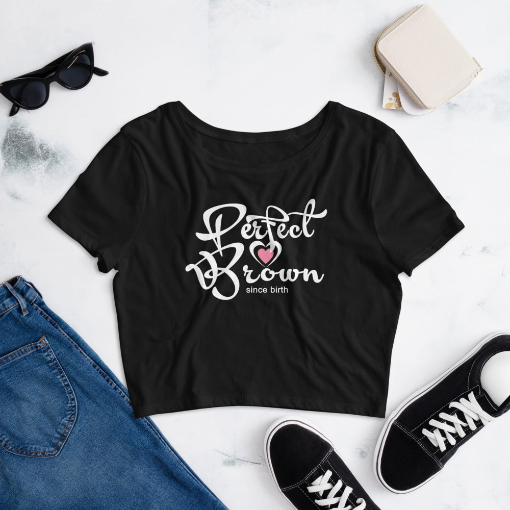 Perfect Brown Girl’s Crop Tee