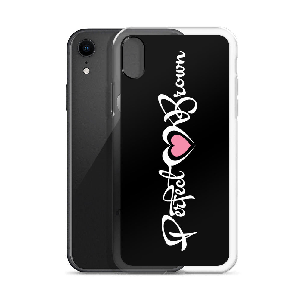 Perfect Brown (Signature) iPhone Case (Blk)